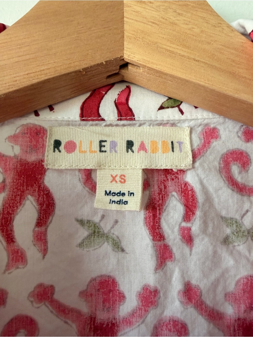 Roller Rabbit Pink Monkey Print Pajama Set - Picture 3 of 9